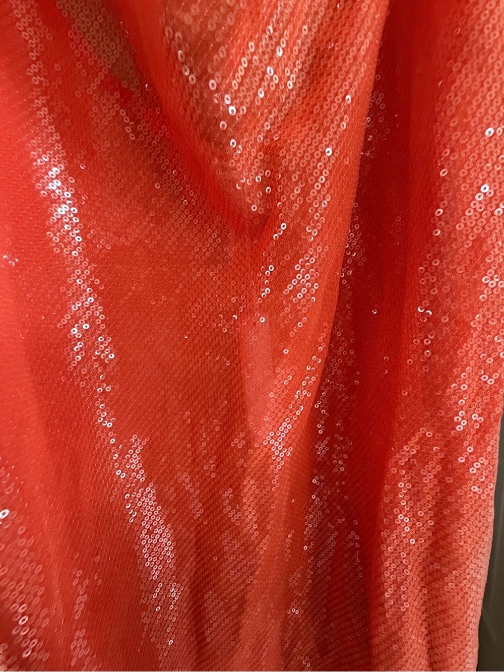 Coral Sequin Cowl Neck Maxi Slip Dress - Picture 3 of 10